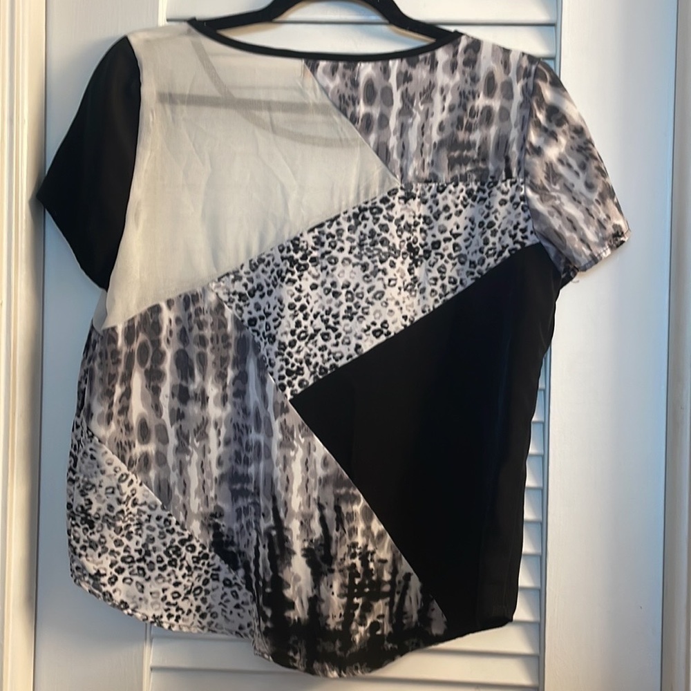 LaRok Vintage Multimedia Blouse w/Sheer Cutouts. Size M, Excellent Vintage Cond. - Picture 8 of 8
